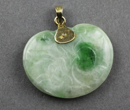 Chinese Jade and Gold Antique Pendant